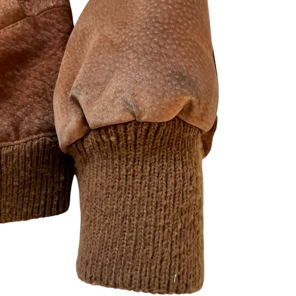 Vintage leather bomber jacket - Picture 10 of 15